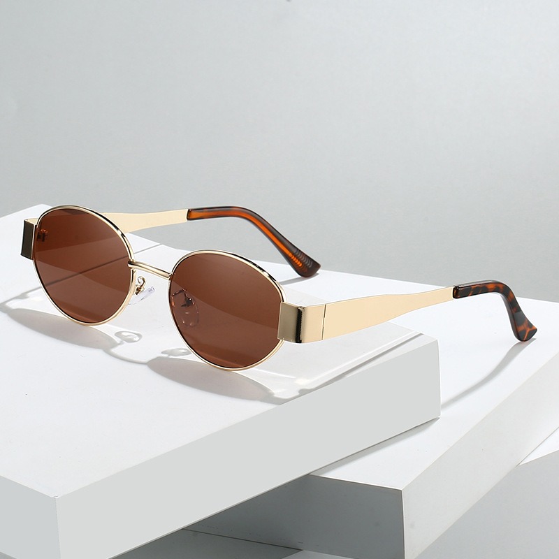 Metal Photo Panel - New Oval Sunglasses for Women Men