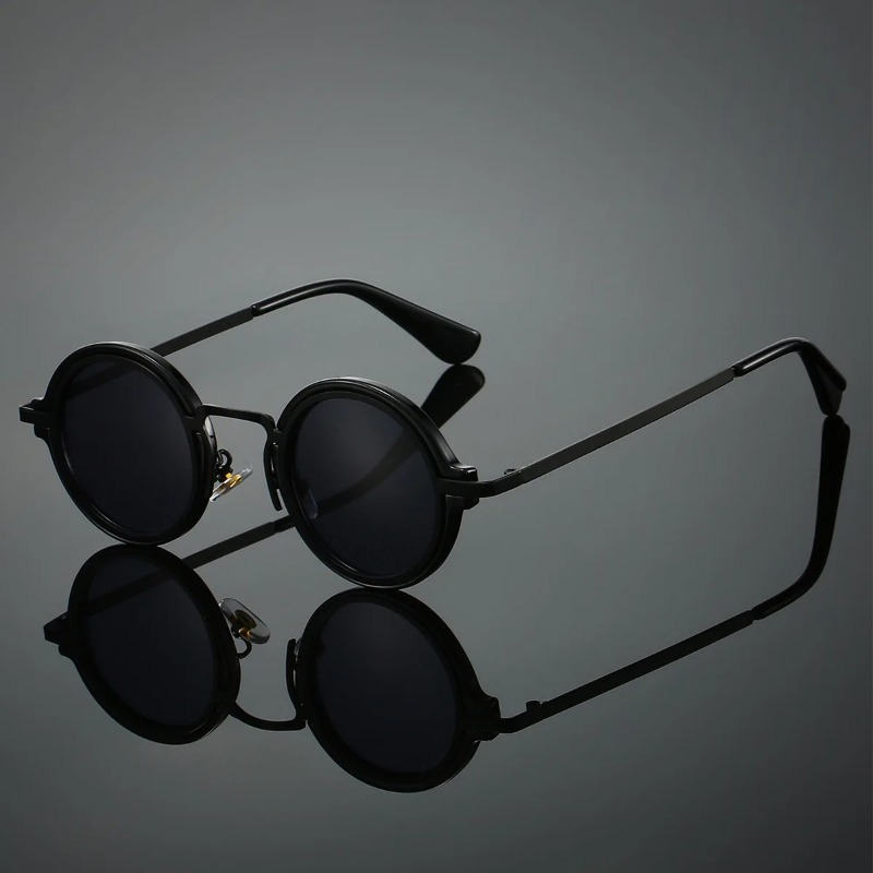Metal Photo Panel - New Retro Metal Round Frame Sunglasses
