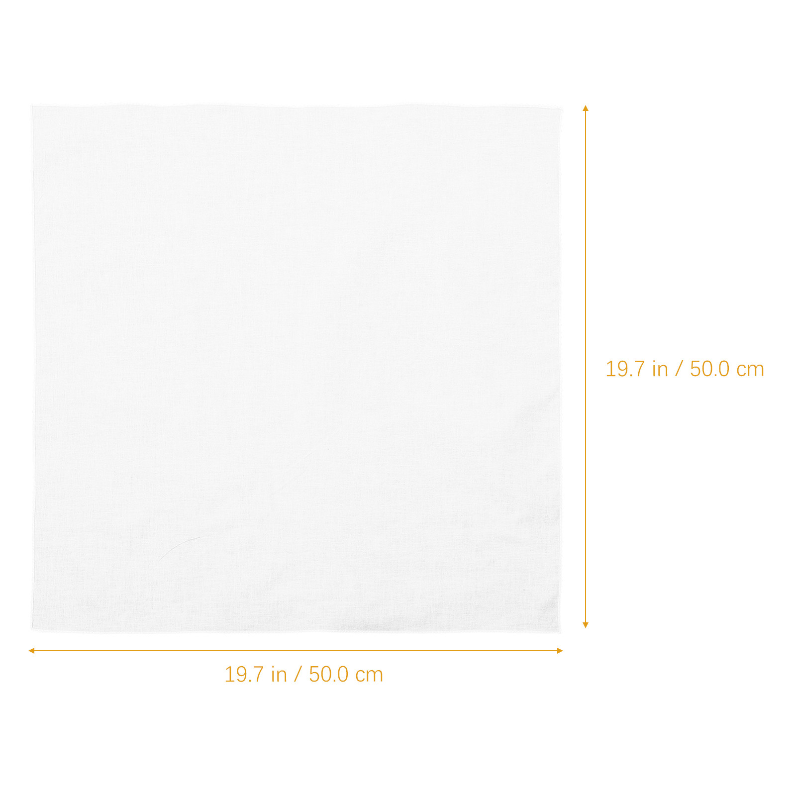 White Cotton Handkerchief Squa - Bandana Blank White บทวิจารณ์และราคา