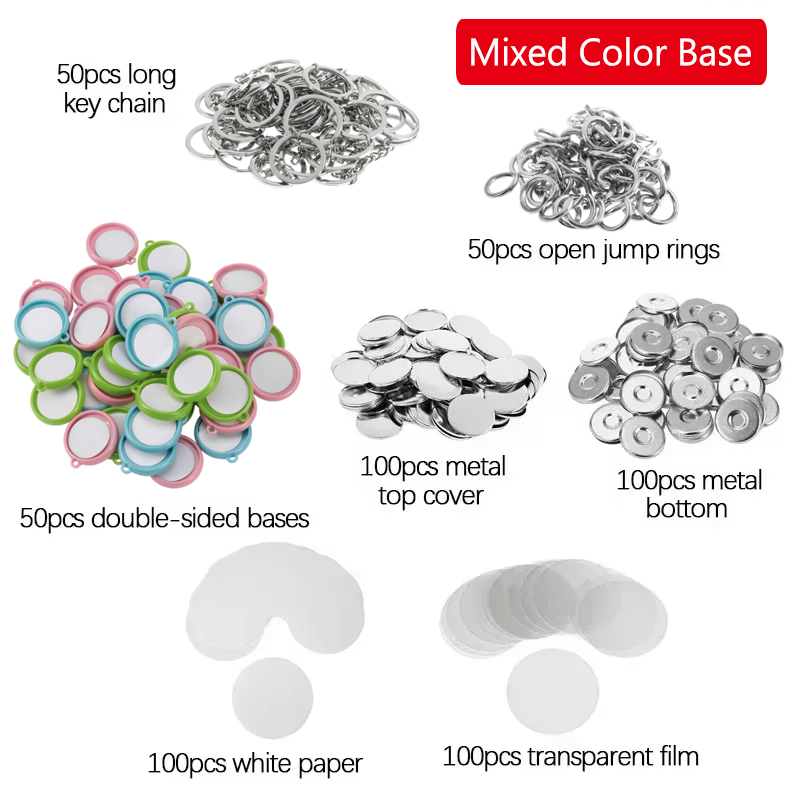 50Pcs/Set DIY Double-Side Key  - Button Badge Blank บทวิจารณ์และราคา