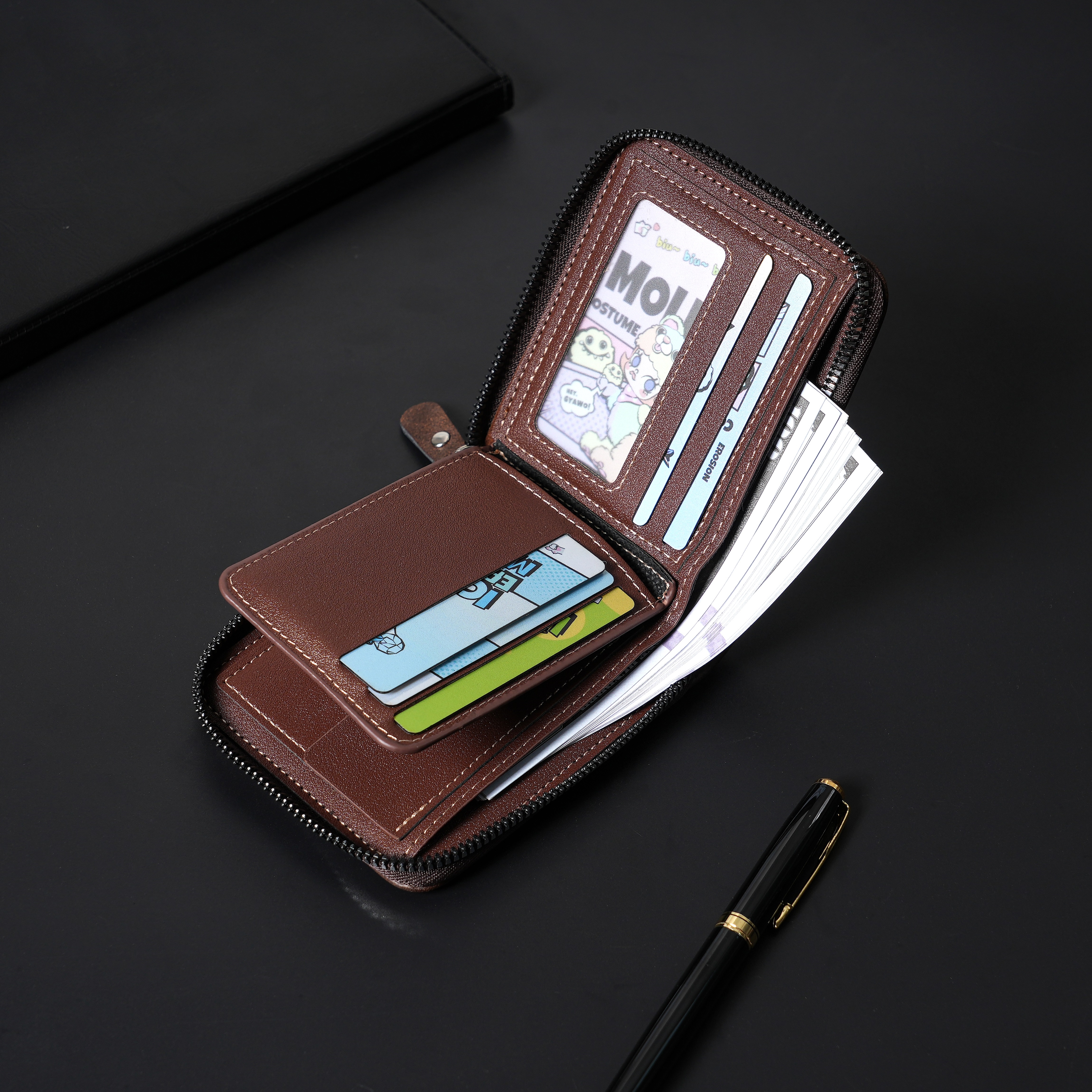 New Men's Zipper Card Holder C - Photo Acrylic Block บทวิจารณ์และราคา