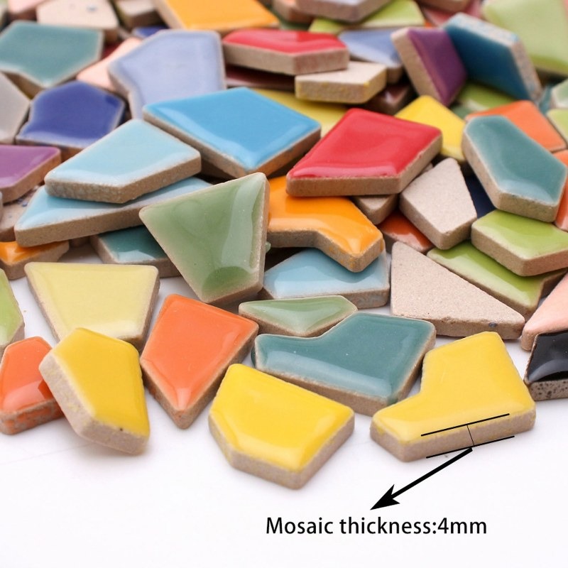 100g Randomly Mixed Colors DIY - Ceramic Tile Blank บทวิจารณ์และราคา