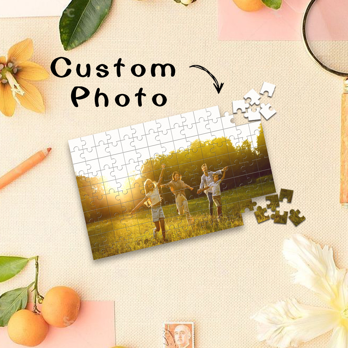 1pc Custom Photo Single Portra - Puzzle Blank White บทวิจารณ์และราคา
