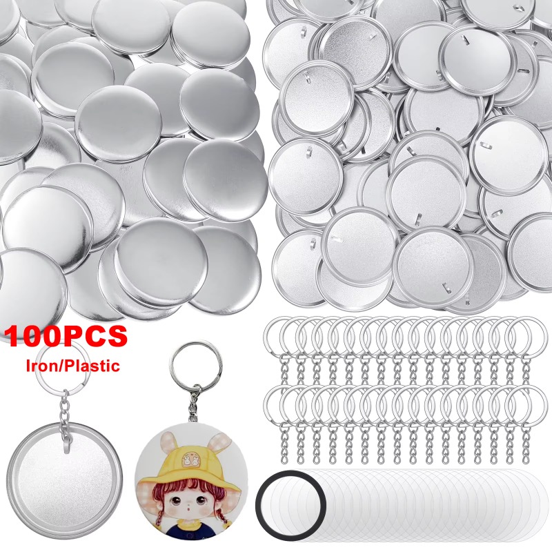 100 Sets 58 Mm/ 44 Mm Button M - Button Badge Blank บทวิจารณ์และราคา