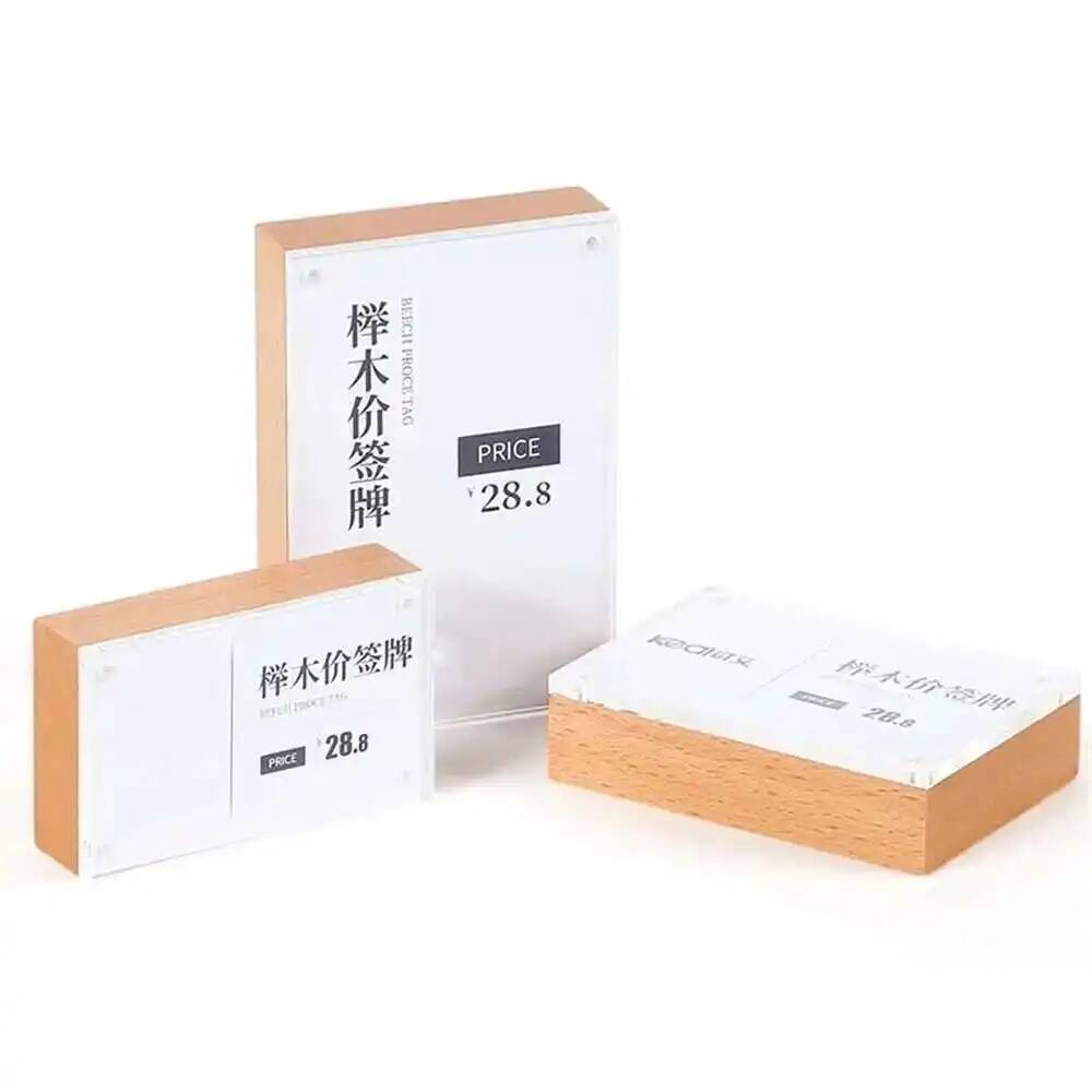 Desk Price Card Display Magnet - Photo Acrylic Block บทวิจารณ์และราคา