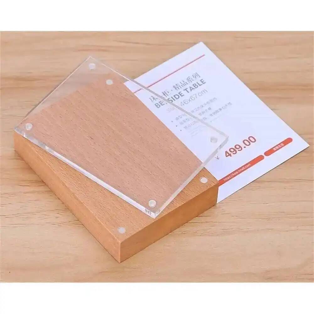 Desk Price Card Display Magnet - Photo Acrylic Block บทวิจารณ์และราคา