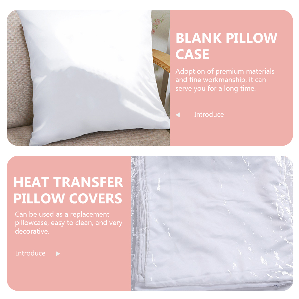 4Pcs White Sublimation Pillow  - Pillow Cover Sublimation บทวิจารณ์และราคา