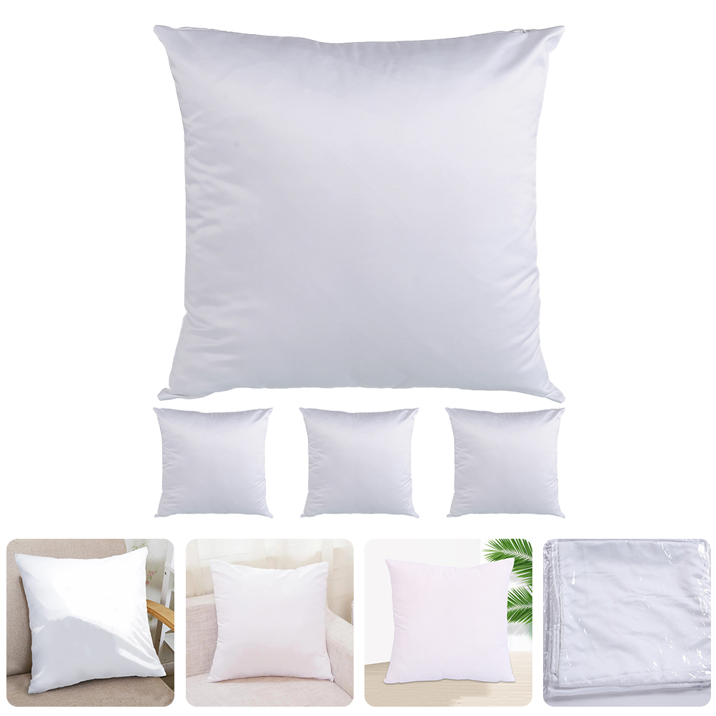 4Pcs White Sublimation Pillow  - Pillow Cover Sublimation บทวิจารณ์และราคา