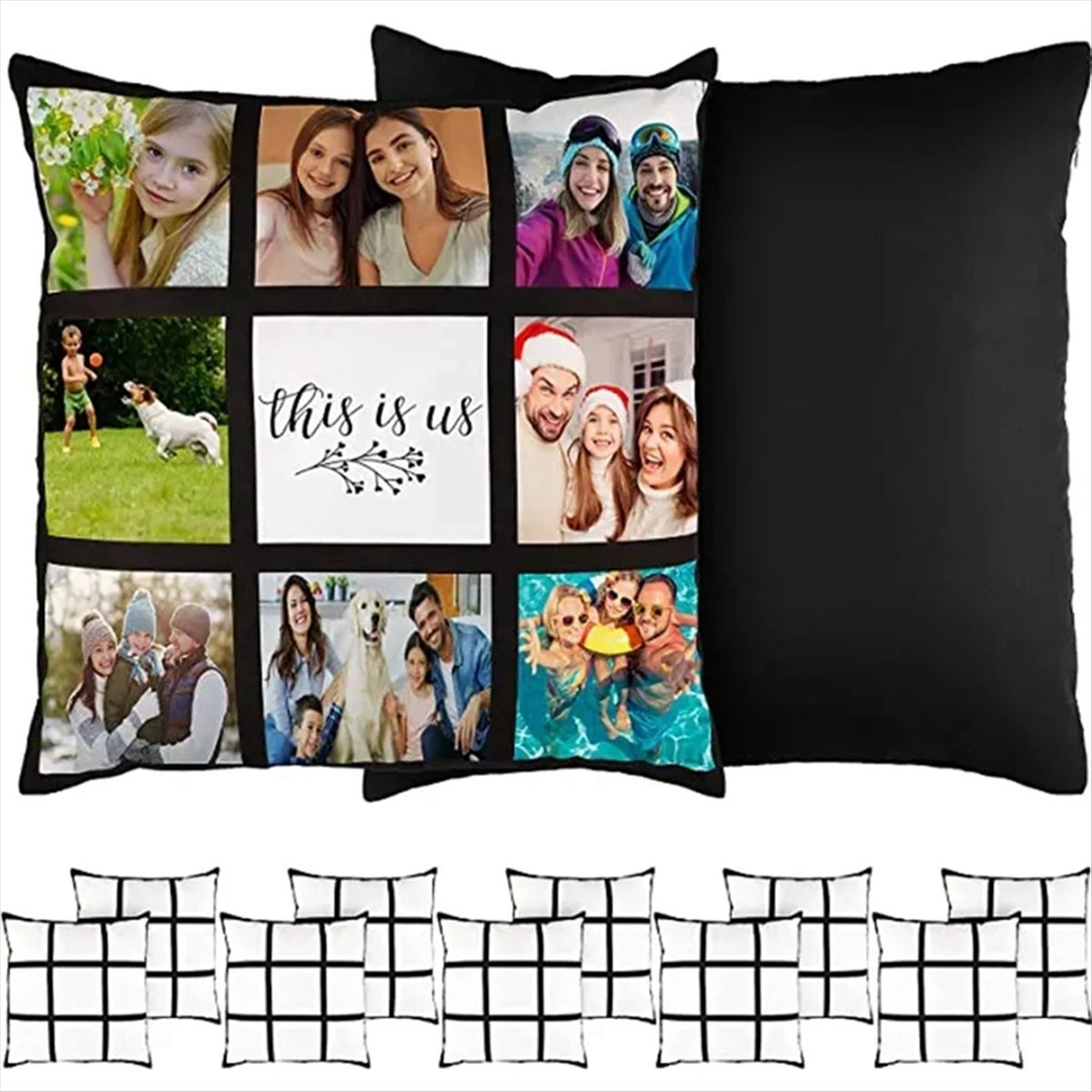A75K 6Pcs Sublimation Blank Pa - Pillow Cover Sublimation บทวิจารณ์และราคา