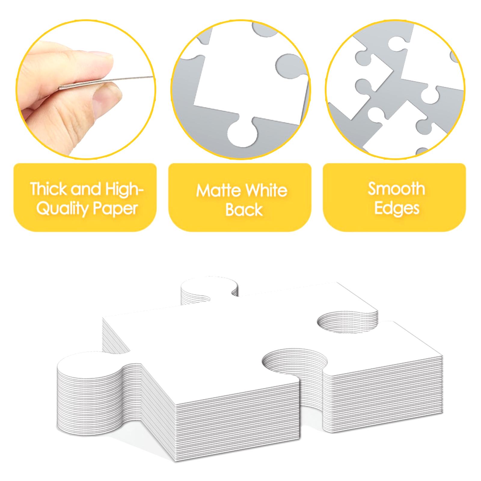 White Cardboard Blank Jigsaw P - Puzzle Blank White บทวิจารณ์และราคา