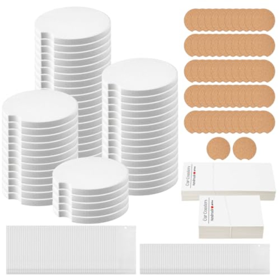 312 Pcs Ceramic Car Coasters 2 - Coaster Sublimation Blank บทวิจารณ์และราคา