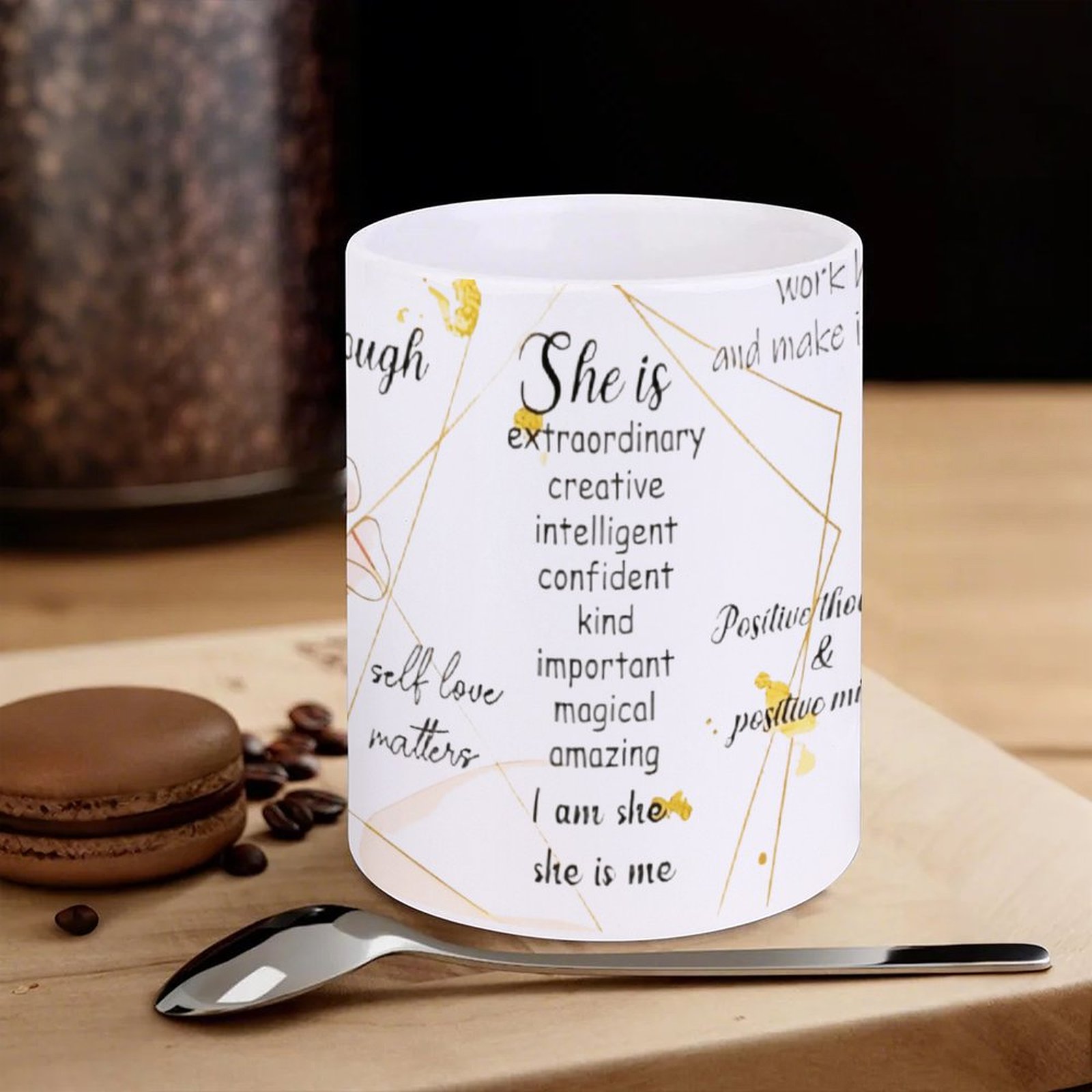 A Poster With A Quote About Sh - Sublimation Mug White บทวิจารณ์และราคา