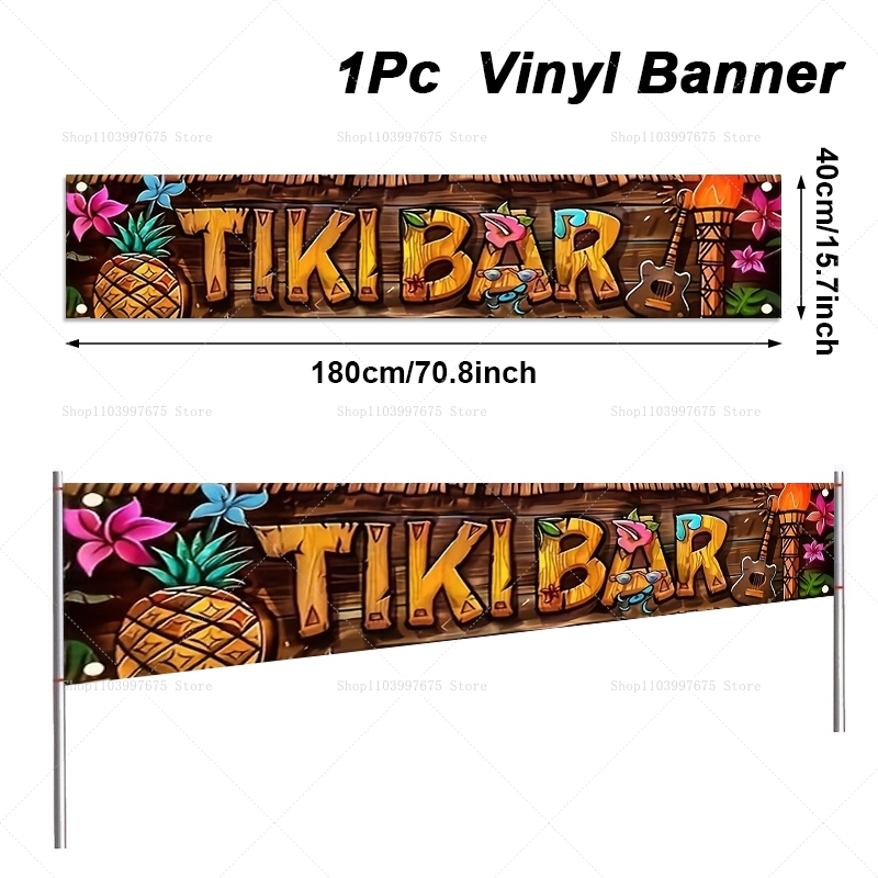 Tiki Bar Banner Tropical Hawai - Yard Sign Blank บทวิจารณ์และราคา
