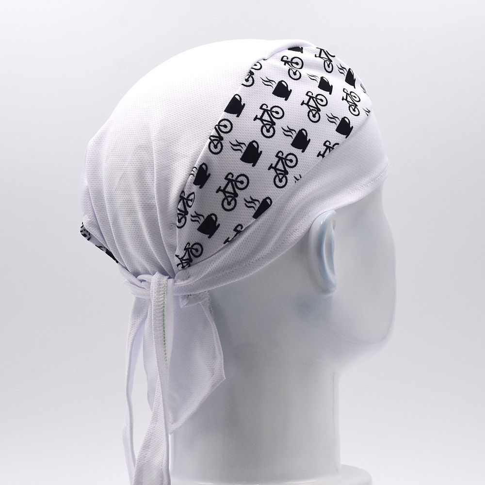 Classic Men White Cycling Cap  - Bandana Blank White บทวิจารณ์และราคา