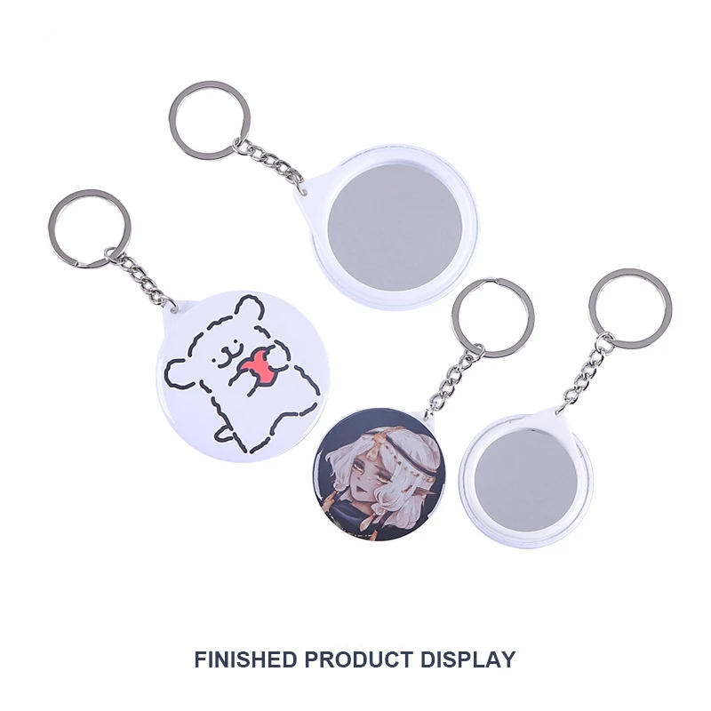 New 100PCS Key Ring Mirror Bla - Button Badge Blank บทวิจารณ์และราคา