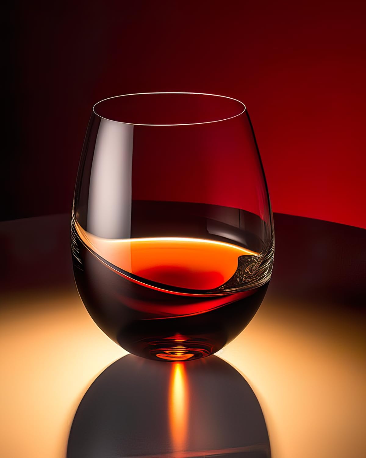 Stemless Wine Glasses Set of 4 - Tumbler 20Oz White บทวิจารณ์และราคา