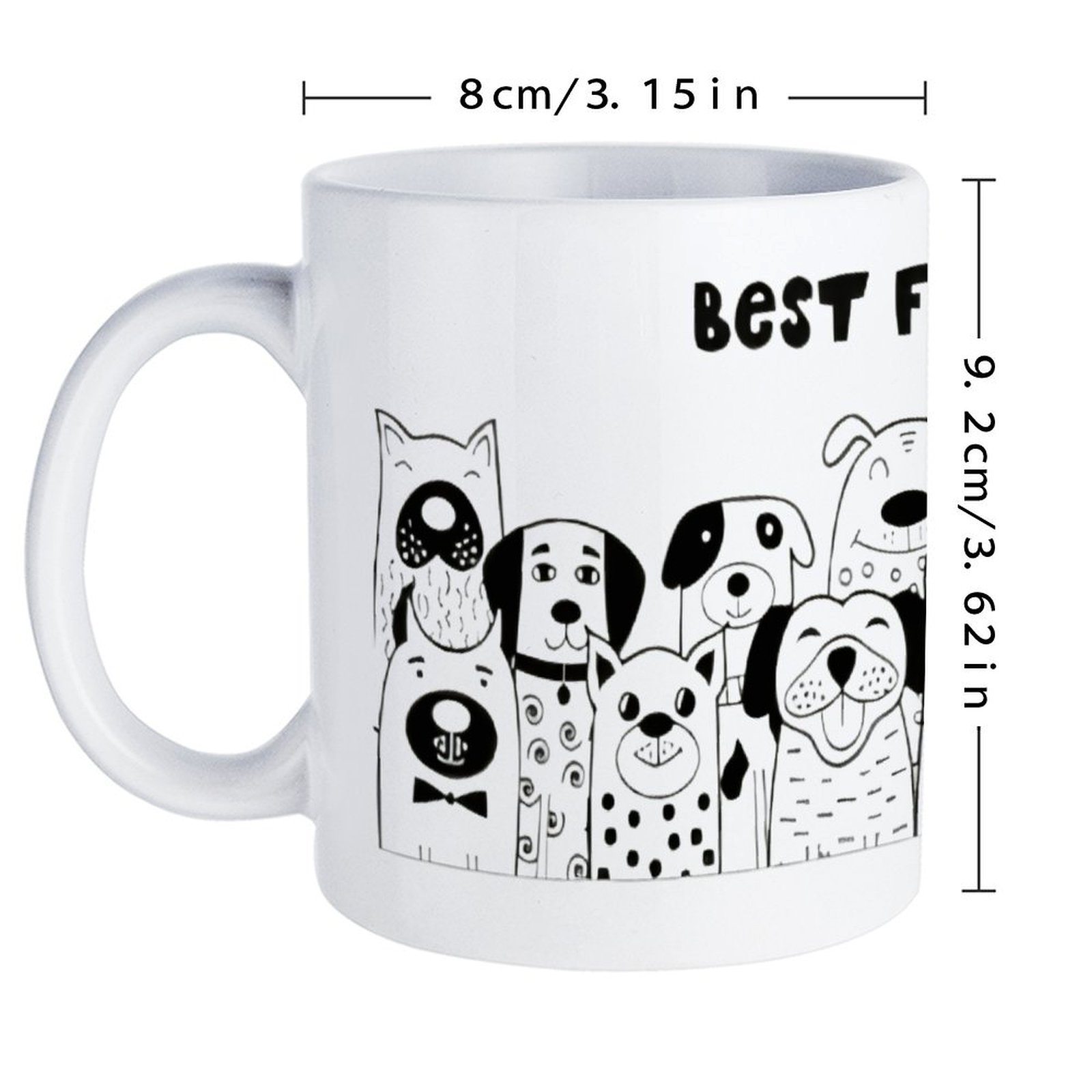 Illustration Of Dogs With The  - Sublimation Mug White บทวิจารณ์และราคา