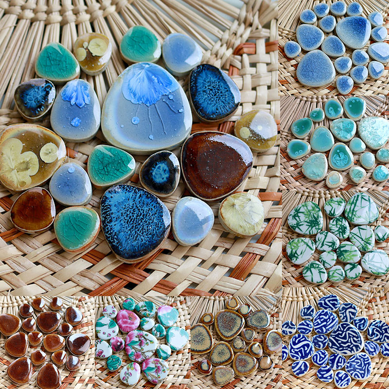 100g DIY Ceramic Mosaic Tiles  - Ceramic Tile Blank บทวิจารณ์และราคา